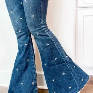 Judy Blue Jeans Judy Blue Star Embroidery Super Flare Jeans